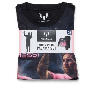 New Lionel Messi Boys Long Sleeve Top and Pants Pajama Set 2-Piece Size XS 4/5